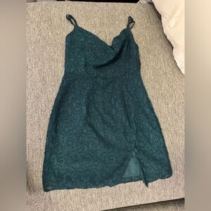 Forever 21 Teal Textured Mini Dress